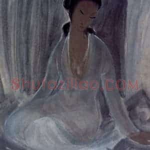 约50年代 林风眠《仕女》国画人物作品图片赏析
