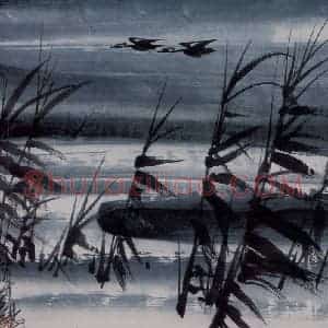 1958年 林风眠《春》国画山水作品图片赏析