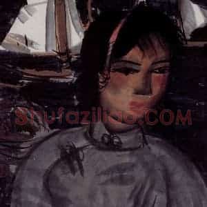 40年代 林风眠《渔女》国画人物作品图片赏析