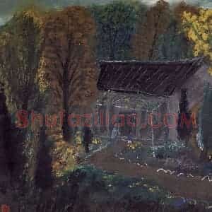 约40年代 林风眠《农家》国画花鸟作品图片赏析