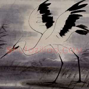 50年代 林风眠《舞》国画花鸟作品图片赏析