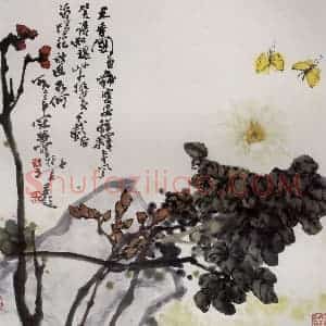 1992年 高冠华《国色天香》国画花鸟作品图片赏析