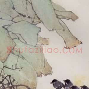 1995年 高冠华《啁啾、啁啾》国画花鸟作品图片赏析