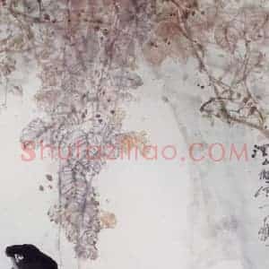 1982年 高冠华《深山细雨一天秋》国画花鸟作品图片赏析