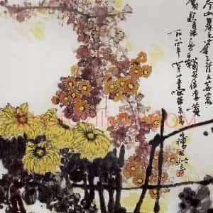 1984年 高冠华《南山暮色已苍苍》国画花鸟作品图片赏析