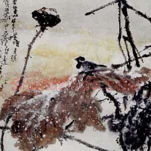 1985年 高冠华《曾记否、似昨年》国画花鸟作品图片赏析
