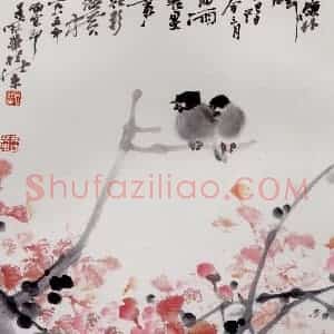 1985年 高冠华《帘外声声》国画花鸟作品图片赏析