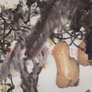1986年 高冠华《药囊》国画花鸟作品图片赏析