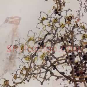 1987年 高冠华《晨雾》国画花鸟作品图片赏析
