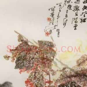1987年 高冠华《昨夜风狂雨骤》国画花鸟作品图片赏析