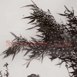 1990年 高冠华《兰、竹、石》国画花鸟作品图片赏析