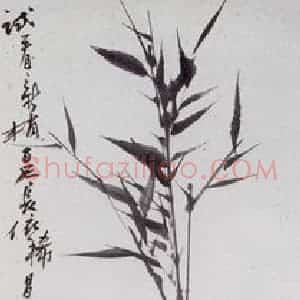 1980年 高冠华《试看新梢百尺长》国画花鸟作品图片赏析