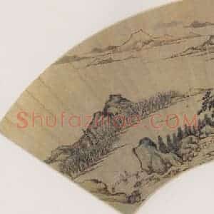 明代 丁云鹏《春景山水图》国画山水作品图片赏析