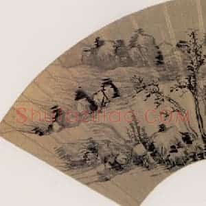 明代 李流芳《秋景山水》国画山水作品图片赏析