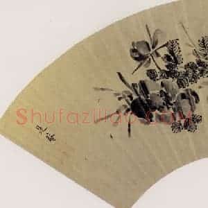 清代 李因《月季》国画花鸟作品图片赏析