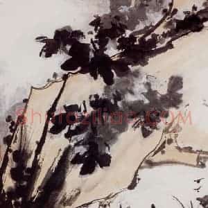 1961年 潘天寿《少陵诗意图轴》国画综合作品图片赏析