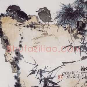1962年 潘天寿《欲雪图轴》国画花鸟作品图片赏析