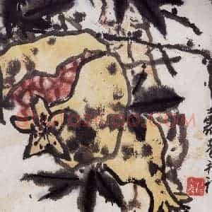 1960年代 潘天寿《石榴图轴》国画综合作品图片赏析