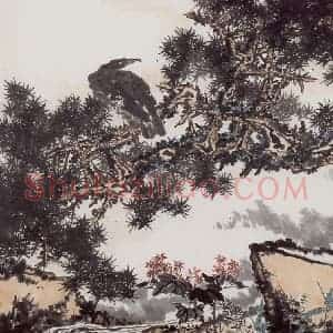 1964年 潘天寿《光华旦旦图》国画综合作品图片赏析