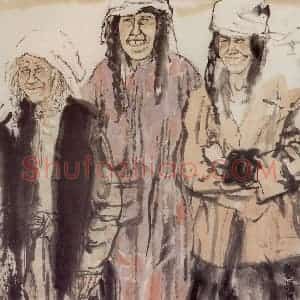 1992年 刘国辉《女人们》国画人物作品图片赏析