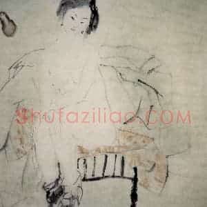 1986年 刘国辉《人体》国画人物作品图片赏析