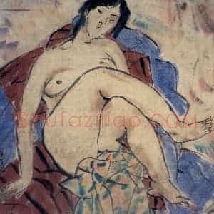 1988年 刘国辉《人体》国画人物作品图片赏析