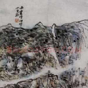 黄宾虹《丹霞峰》国画山水作品图片赏析