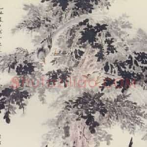 近现代 张大千《拟华岩春禽出谷图》国画花鸟作品图片赏析