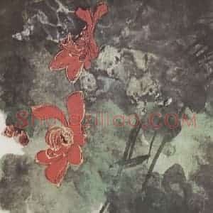 近现代 张大千《水殿风来暗香满》国画花鸟作品图片赏析