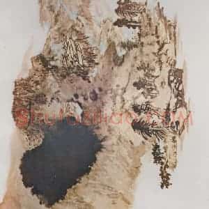 近现代 张大千《溪山古寺》国画山水作品图片赏析