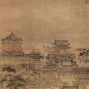 元代《广寒宫图轴》国画综合作品图片赏析