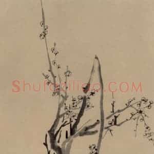 清代 李方膺《梅花图轴》国画花鸟作品图片赏析