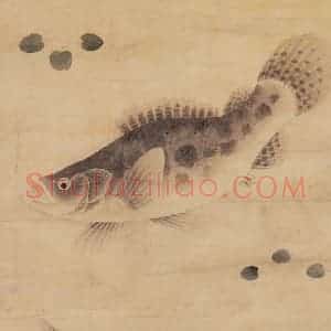 元代《鱼藻图》国画花鸟作品图片赏析
