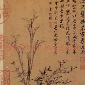 元代 倪瓒《书谱》国画山水作品图片赏析