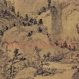 元代 黄公望《九珠峰翠图》国画山水作品图片赏析