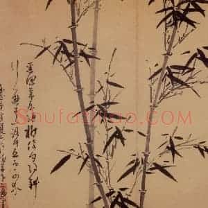 元代 吴镇《墨竹谱》国画花鸟作品图片赏析