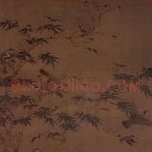 宋代 宋人《翠竹翎毛》国画花鸟作品图片赏析