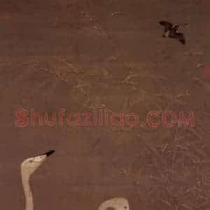 宋代 宋人《画雪籚双雁》国画花鸟作品图片赏析