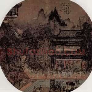 宋代 赵伯驹《汉宫图》国画综合作品图片赏析