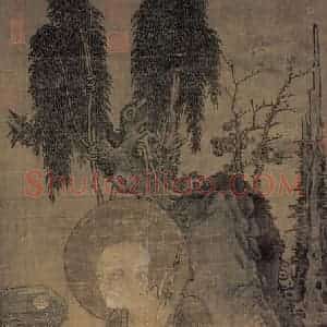 宋代 李嵩《画罗汉》国画人物作品图片赏析