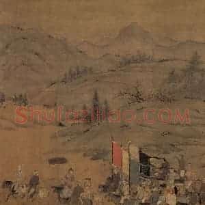 宋代 李唐《文姬归汉图》国画综合作品图片赏析