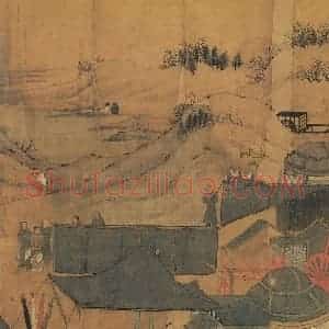 宋代 李唐《文姬归汉图》国画综合作品图片赏析