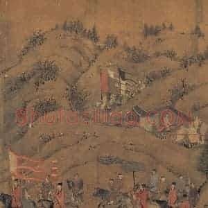 宋代 李唐《文姬归汉图》国画综合作品图片赏析