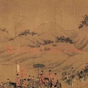 宋代 李唐《文姬归汉图》国画综合作品图片赏析