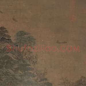唐 李思训《江帆楼阁》国画山水作品图片赏析