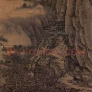 五代南唐 董源《洞天山堂》国画山水作品图片赏析