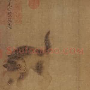 北宋 易元吉《侯猫图》国画作品图片赏析