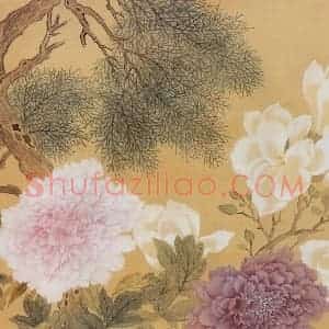 清代 恽寿平《花卉》国画花鸟作品图片赏析