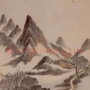 清代 吴历《橅宋元人山水》国画山水作品图片赏析