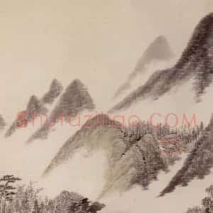 清代 吴历《橅宋元人山水》国画山水作品图片赏析